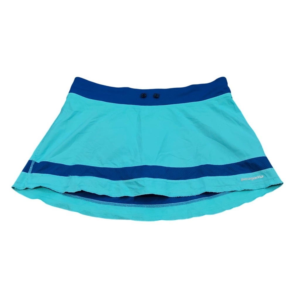 Patagonia Skort Womens M Turquoise Blue Running Athletic Skirt 23110
